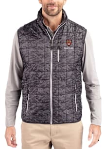 Cutter and Buck Harvard Crimson Mens Black Rainier PrimaLoft Printed Sleeveless Jacket