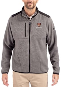 Cutter and Buck Harvard Crimson Mens Grey Cascade Sherpa Light Weight Jacket