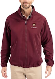 Cutter and Buck Harvard Crimson Mens Maroon Charter Eco Light Weight Jacket
