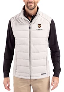 Cutter and Buck Harvard Crimson Mens Charcoal Evoke Sleeveless Jacket