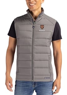 Cutter and Buck Harvard Crimson Mens Grey Evoke Sleeveless Jacket