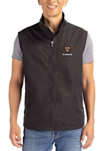Cutter and Buck Harvard Crimson Mens Black Charter Sleeveless Jacket