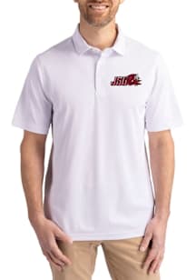 Cutter and Buck Jacksonville State Gamecocks White Virtue Eco Pique Big and Tall Polo