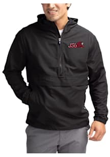 Cutter and Buck Jacksonville State Gamecocks Mens Black Charter Eco Pullover Jackets