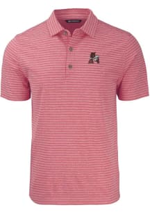 Cutter and Buck Arkansas Razorbacks Mens Red Forge Heather Stripe Series Short Sleeve Polo