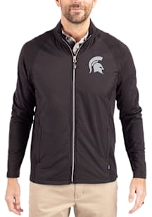 Cutter and Buck Michigan State Spartans Mens Black Adapt Eco Big and Tall Light Weight Jacket