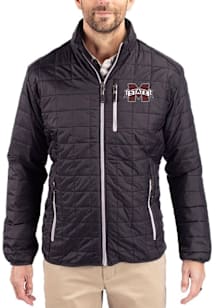 Cutter and Buck Mississippi State Bulldogs Mens Black Rainier PrimaLoft Big and Tall Lined Jacket