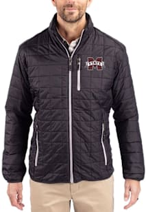 Cutter and Buck Mississippi State Bulldogs Mens Black Rainier PrimaLoft Filled Jacket