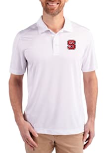 Cutter and Buck NC State Wolfpack White Prospect Big and Tall Polo