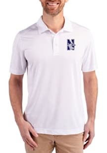 Cutter and Buck Northwestern Wildcats White Prospect Big and Tall Polo