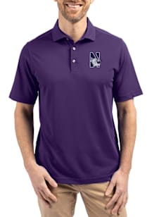 Cutter and Buck Northwestern Wildcats Purple Virtue Eco Pique Big and Tall Polo