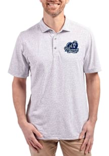 Cutter and Buck Old Dominion Monarchs Mens Grey Virtue Eco Pique Botanical Short Sleeve Polo