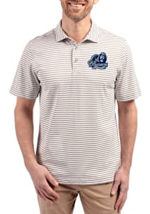 Cutter and Buck Old Dominion Monarchs Mens Grey Virtue Eco Pique Stripe Short Sleeve Polo