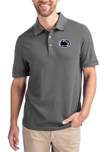Cutter and Buck Penn State Nittany Lions Grey Advantage Pique Big and Tall Polo
