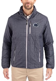 Cutter and Buck Penn State Nittany Lions Mens Grey Rainier PrimaLoft Big and Tall Lined Jacket