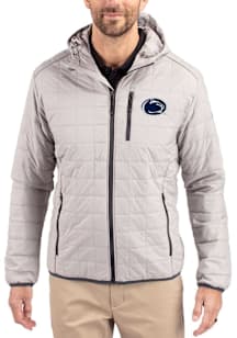 Cutter and Buck Penn State Nittany Lions Mens Grey Rainier PrimaLoft Hooded Filled Jacket