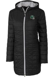 Cutter and Buck New York Jets Womens Black Helmet Rainier PrimaLoft Long Filled Jacket