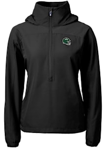 Cutter and Buck New York Jets Womens Black Helmet Charter Eco Pullover
