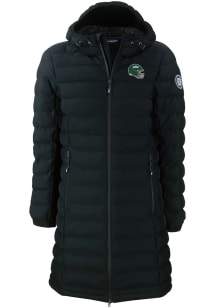 Cutter and Buck New York Jets Womens Black Helmet Mission Ridge Repreve Long Heavy Weight Jacket