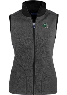 Cutter and Buck New York Jets Womens Grey Helmet Cascade Sherpa Vest