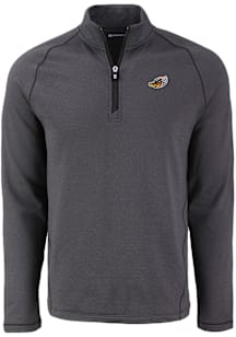 Cutter and Buck Akron RubberDucks Mens Black Pehastin Long Sleeve Qtr Zip Pullover
