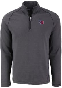 Cutter and Buck Buffalo Bisons Mens Black Pehastin Long Sleeve Qtr Zip Pullover