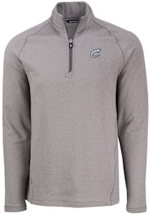 Cutter and Buck Columbus Clippers Mens Grey Pehastin Long Sleeve Qtr Zip Pullover
