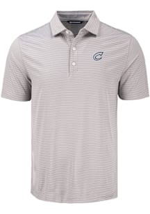 Cutter and Buck Columbus Clippers Mens Grey Forge Eco Fine Line Short Sleeve Polo
