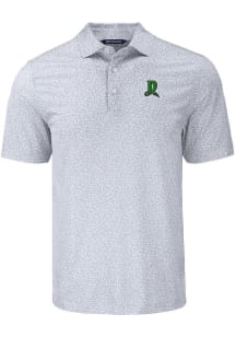 Cutter and Buck Dayton Dragons Mens Grey Pike Flora Short Sleeve Polo