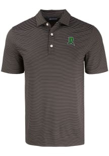Cutter and Buck Dayton Dragons Mens Black Forge Eco Fine Line Short Sleeve Polo