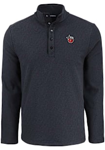 Cutter and Buck Fort Wayne TinCaps Mens Black Hunts Point Long Sleeve Qtr Zip Pullover