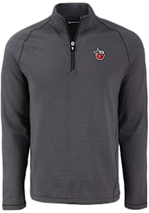 Cutter and Buck Fort Wayne TinCaps Mens Black Pehastin Long Sleeve Qtr Zip Pullover