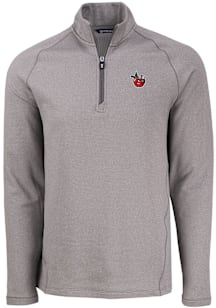 Cutter and Buck Fort Wayne TinCaps Mens Grey Pehastin Long Sleeve Qtr Zip Pullover