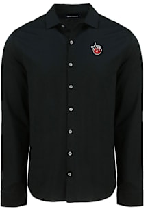 Cutter and Buck Fort Wayne TinCaps Mens Black Advantage Soft Pique Long Sleeve Dress Shirt
