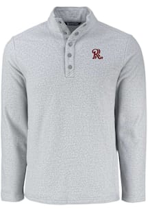 Cutter and Buck Frisco Rough Riders Mens Grey Hunts Point Long Sleeve Qtr Zip Pullover