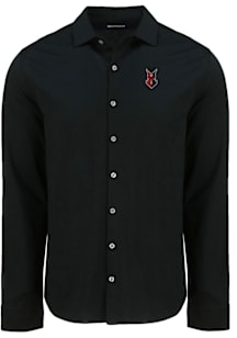 Cutter and Buck Indianapolis Indians Mens Black Advantage Soft Pique Long Sleeve Dress Shirt