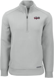 Cutter and Buck Lansing Lugnuts Mens Grey Roam Long Sleeve Qtr Zip Pullover