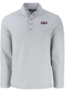 Cutter and Buck Lansing Lugnuts Mens Grey Hunts Point Long Sleeve Qtr Zip Pullover