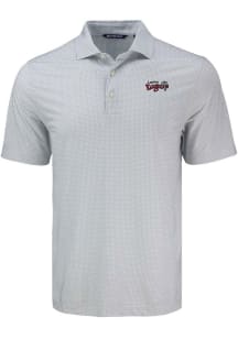 Cutter and Buck Lansing Lugnuts Mens Grey Pike Diamond Dot Short Sleeve Polo