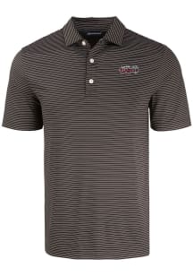 Cutter and Buck Lansing Lugnuts Mens Black Forge Eco Fine Line Short Sleeve Polo