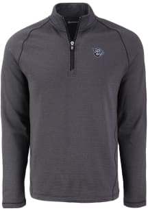 Cutter and Buck Lehigh Valley Ironpigs Mens Black Pehastin Long Sleeve Qtr Zip Pullover