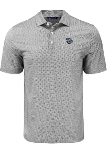 Cutter and Buck Lehigh Valley Ironpigs Mens Black Pike Diamond Dot Short Sleeve Polo