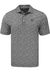 Cutter and Buck Lehigh Valley Ironpigs Mens Black Pike Flora Short Sleeve Polo