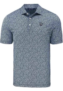 Cutter and Buck Lehigh Valley Ironpigs Mens Navy Blue Pike Flora Short Sleeve Polo