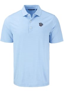 Cutter and Buck Lehigh Valley Ironpigs Mens Blue Forge Eco Fine Line Short Sleeve Polo