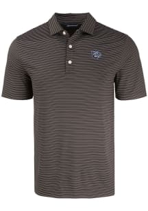 Cutter and Buck Lehigh Valley Ironpigs Mens Black Forge Eco Fine Line Short Sleeve Polo