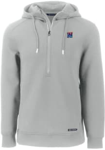 Cutter and Buck  Mens Grey Roam Long Sleeve Hoodie