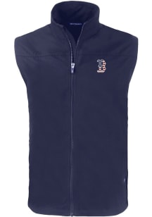 Cutter and Buck Boston Red Sox Big and Tall Navy Blue Stars and Stripes Charter Mens Vest