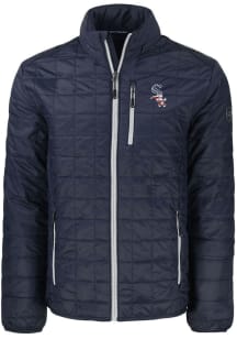 Cutter and Buck Chicago White Sox Mens Silver Stars and Stripes Rainier PrimaLoft Filled Jacket