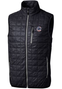 Cutter and Buck Chicago Cubs Mens Silver Stars and Stripes Rainier PrimaLoft Sleeveless Jacket